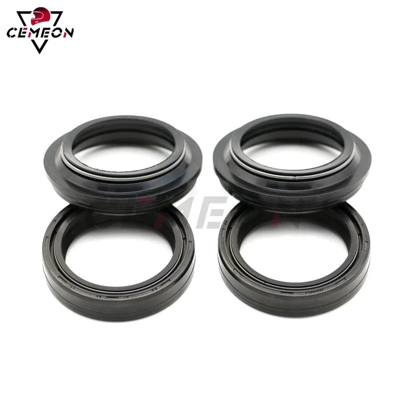 ETLIN Front Fork Oil Seal & Dust Cover Set For BMW F650GS, G310, R80, K100 & More | 2pc Oil + 2pc Dust