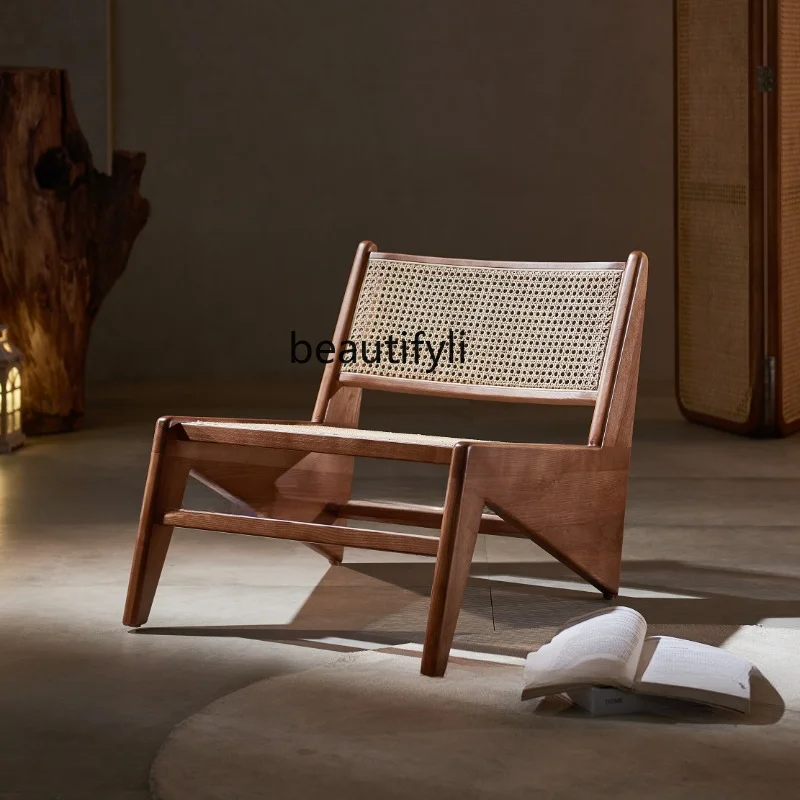

Nordic Balcony Rattan Chair Single Chandigar Chair Modern B & B Leisure Chair Quiet Style Furniture nordic chair furniture