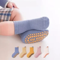 3 Pairs Korean Kids Soft Fashion Trampoline Socks Baby Middle Tube Stockings Long Socks Infant Toddler Boys Girls Casual Socks 3