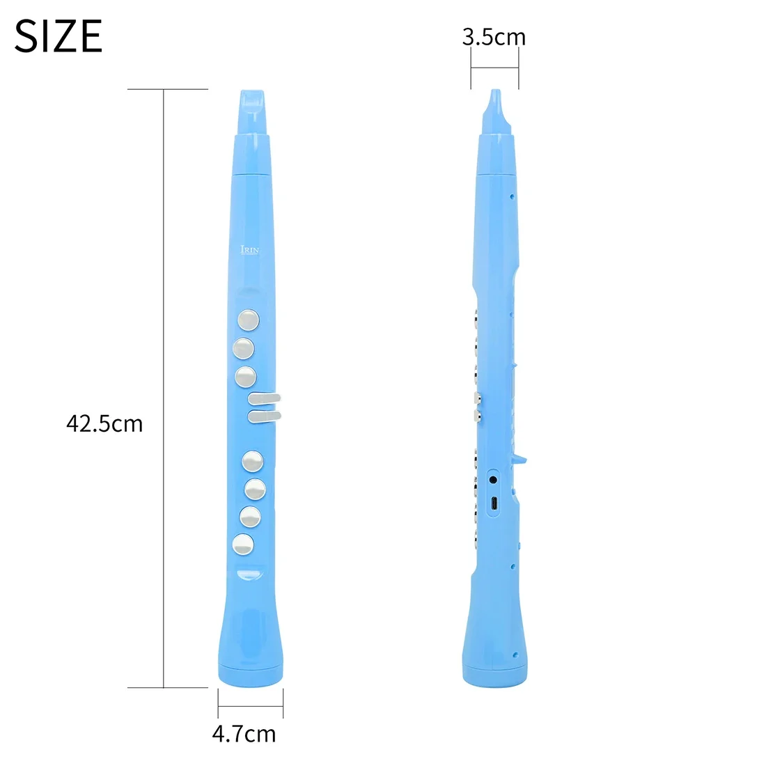 IRIN Electric Blowpipe Electronic Wind Saxophone Flute 99 Built-in Tone Mini Saxophone Double Fingering Technique Electric Flute