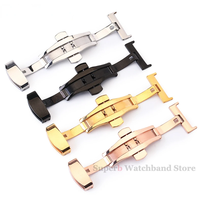 Polished Stainless Steel Butterfly Buckle Clasp