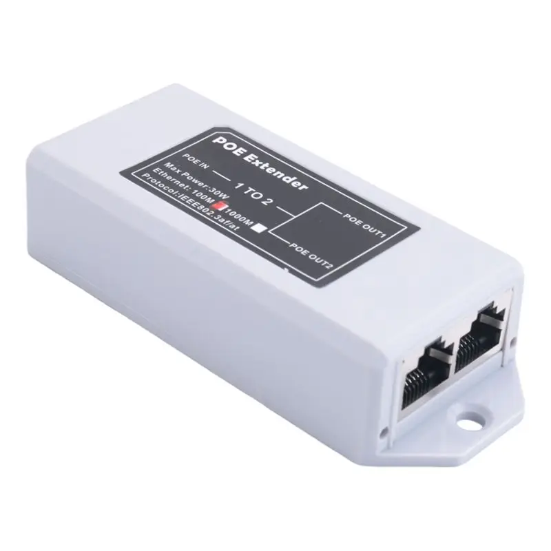 AU40 100Mbps IEEE 802.3Af/At 표준 48V 확장기 NVR IP 카메라용 POE 확장기 POE 범위를 100미터까지 확장