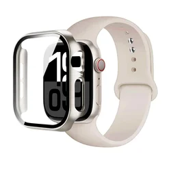 Enhanced Silicone Strap Cover and Bumper Bracelet - 42mm - Series 3 2 1 (19 starlight)