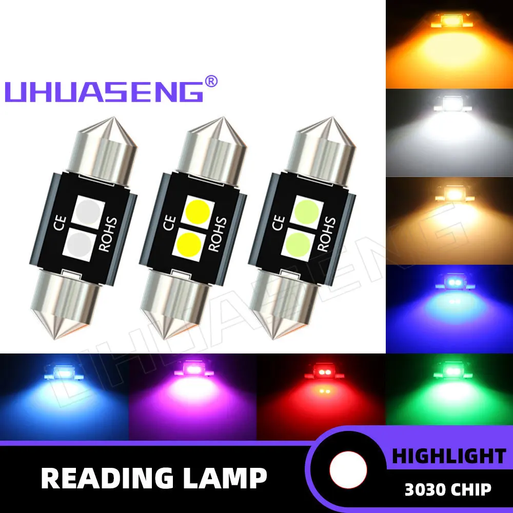 UHUASENG1xHighlightFestoon28mmLedInteriorSV85C5WBulbC10W