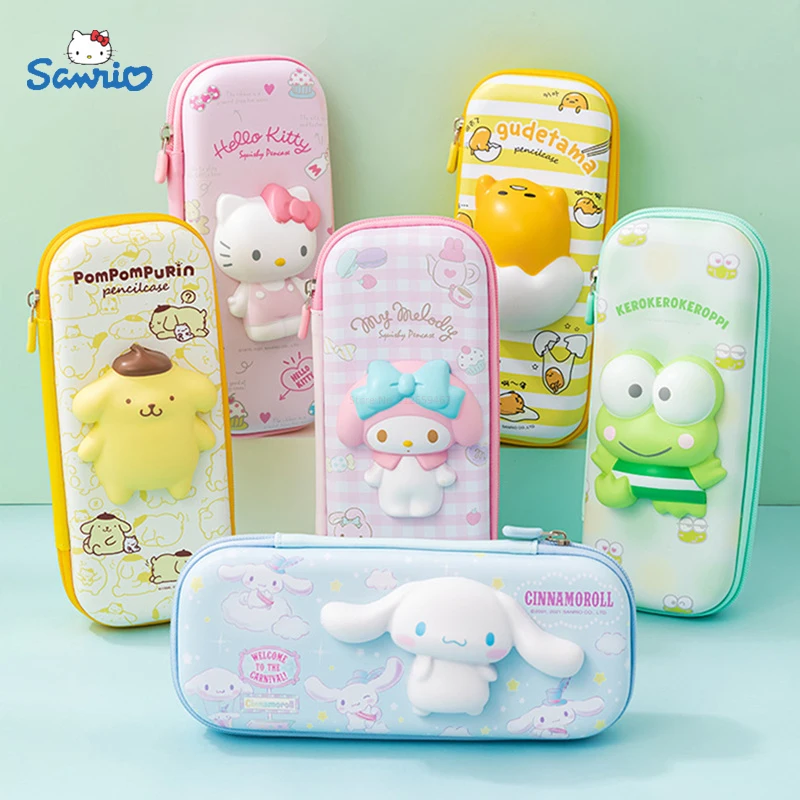 

Kawaii Large Capacity Sanrio Pencil Case Hello Kitty Cinnamoroll School Pencils Bag Cartoon Stationery Box Kids Stationery Gift