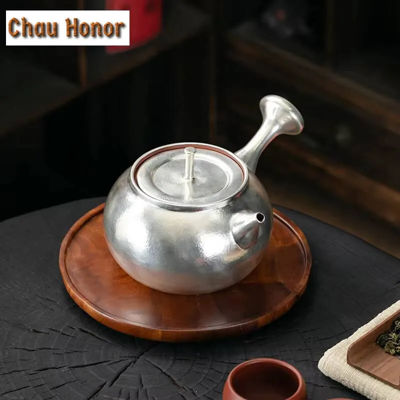 710ml Gilded Silver Sand, Zhuni Side Handle Teapot, Handmade Stove-top Teapot, Single-pot Purple Clay Teapot, High-end Gift Box