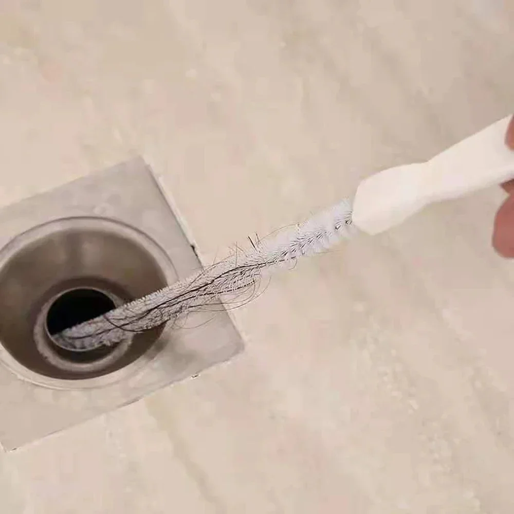 45cm pipe plunger drain hair cleaner sink cleaning brush pipe unclogging tool