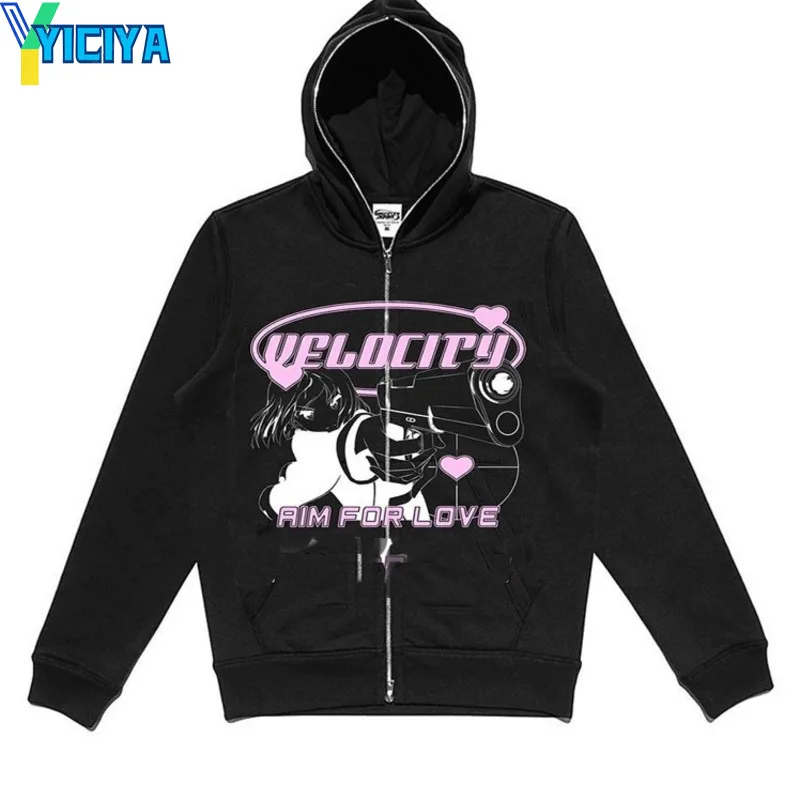 

YICIYA Hoodie Y2k Sweatshirt Hoodies Woman Clothing streetwear zip hoodie Aesthetic clothing new in hoodies & sweatshirts coats