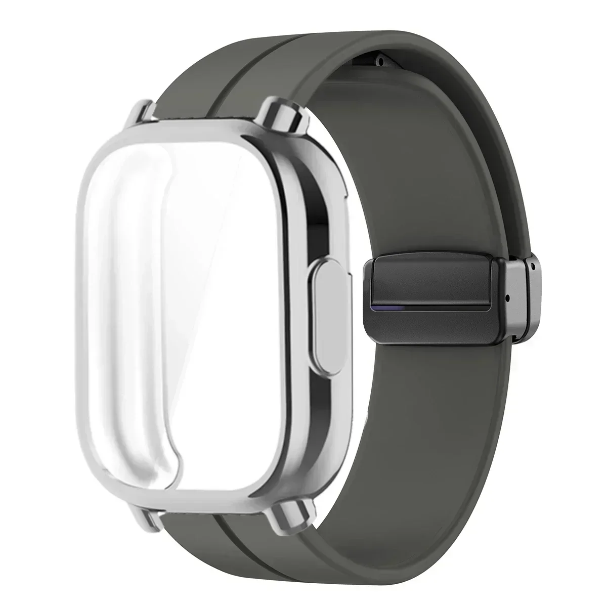 Silicone Magnetic Smart Watch Strap and Protective Case
