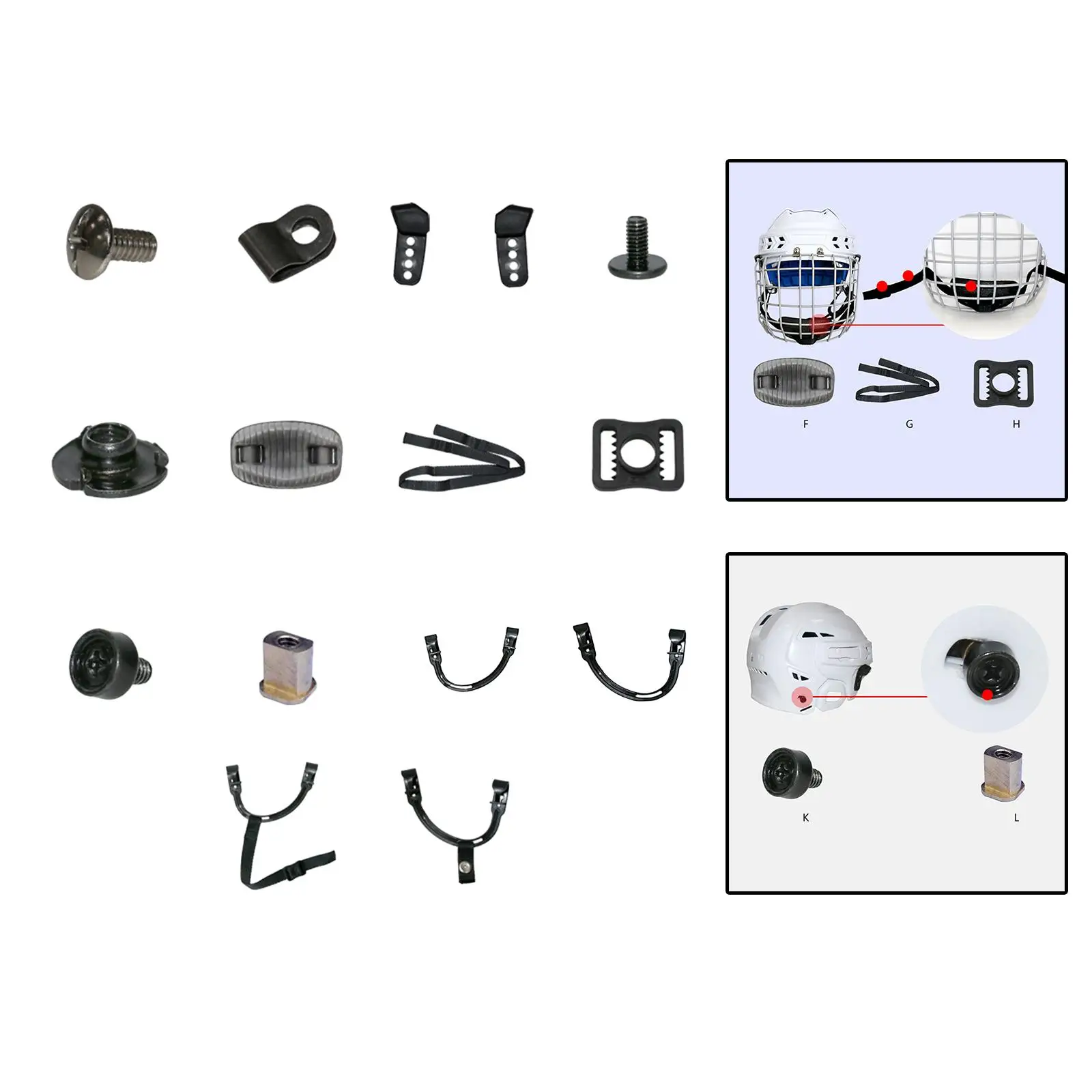 Ice Hockey Helmet Parts Ice Hockey Helmet Hardware for Baseball Football