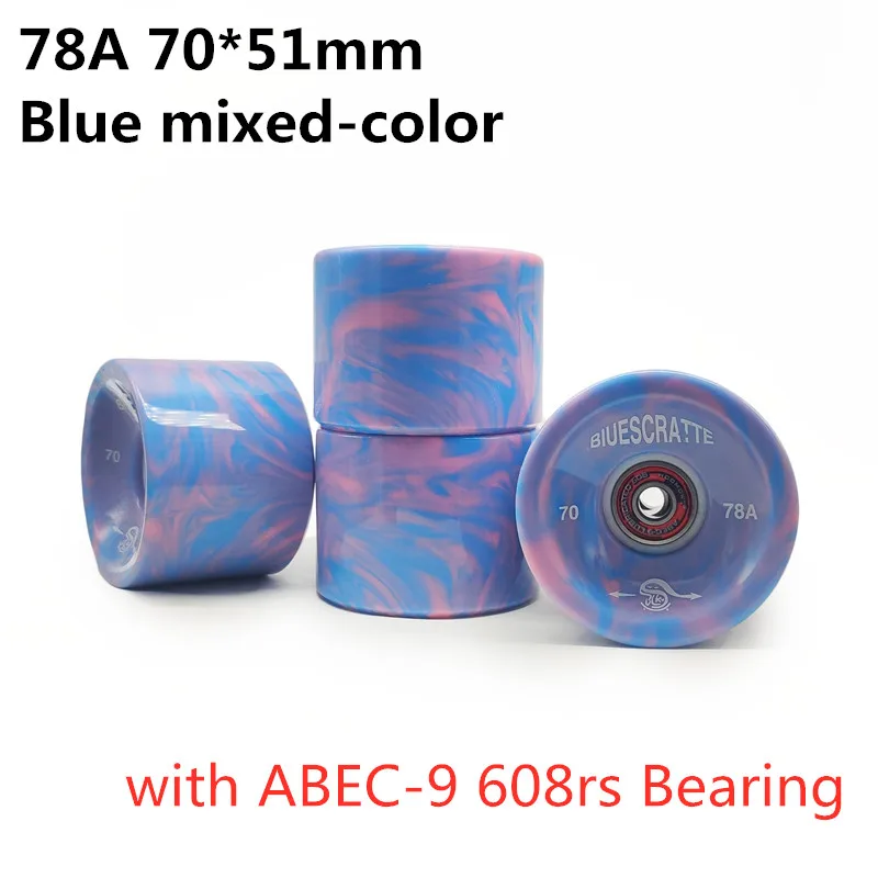 Roues de Skateboard - HOMYL - 60mm 78a - Lot de 4 - Jaune