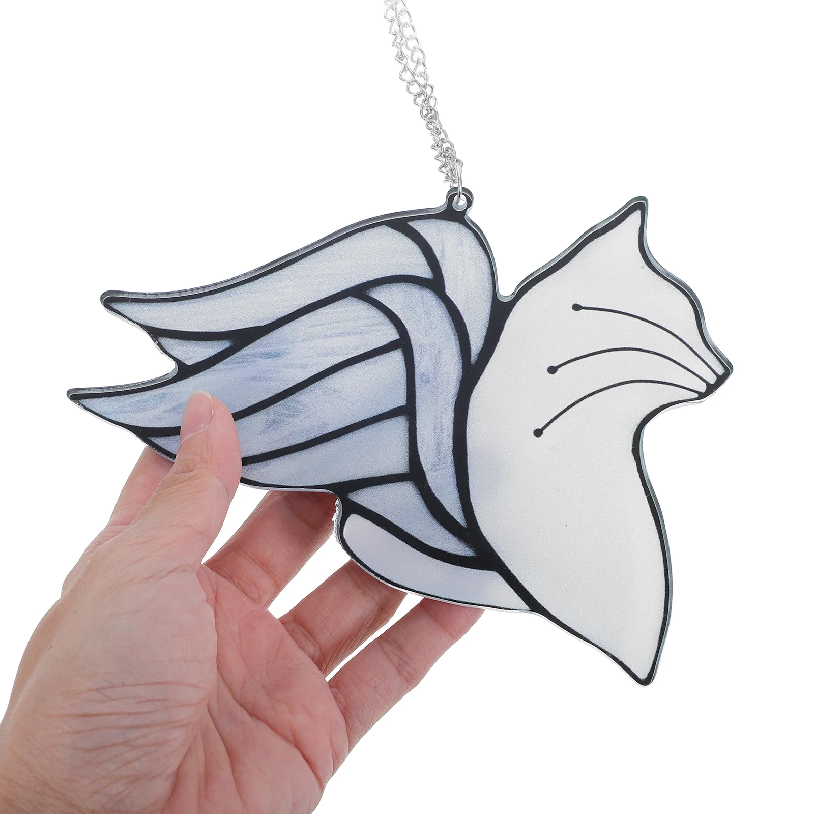 Rainbow Window Pendant Bird Stained Glass Hanging Acrylic Cat Memorial Ornament