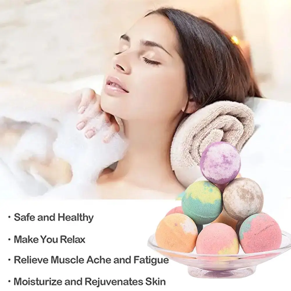 1PCS Bubble Small Bath Bombs Body Stress Relief Exfoliating Ball Shower Salt Bath Fragrances Ball Aromatherapy Moisturizing R5T5 2