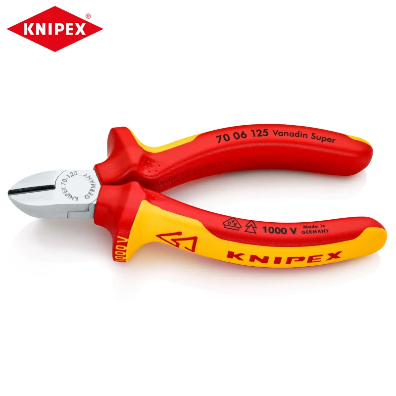 knipex-70-06-125-diagonal-cutter-1000v-vde-tested-mini-compact-plier-125mm