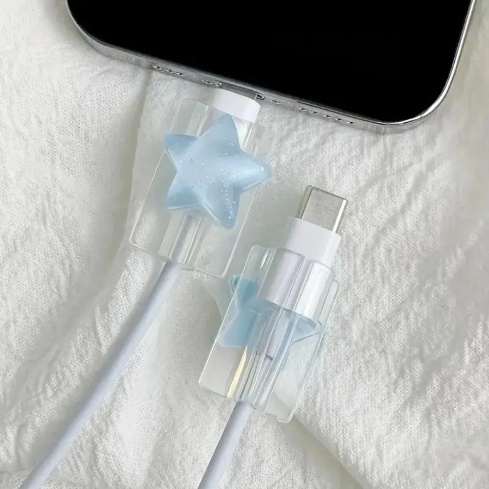 3D 오션 스타즈 프로텍터 커버 귀여운 휴대용 USB 케이블 보호기 애플 18/20W 충전기 보호용