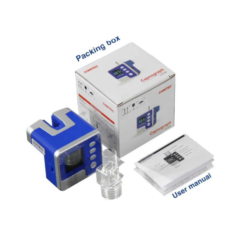 

Contec LCD CA10M Sidestream Capnograph EtCO2 RESP SpO2 PR CO2 сигнализация пациента