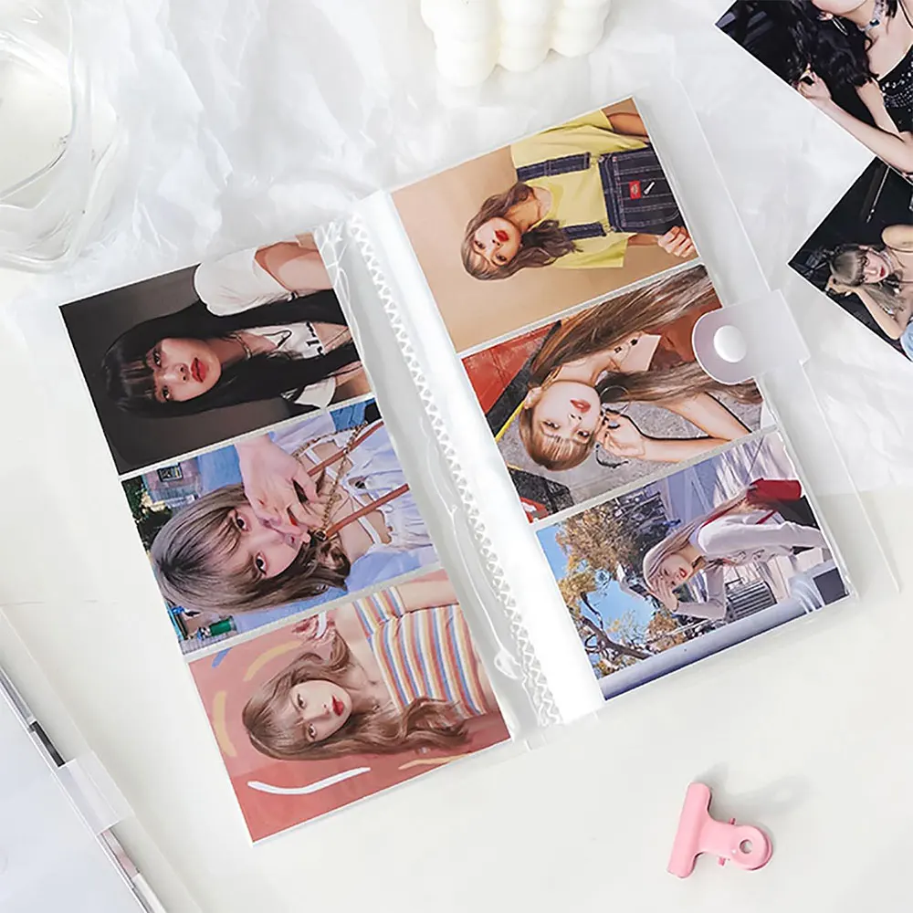 Kpop Clear Photo Album Photocard Binder Holder Cards Collect Book Portable PP Plastic Material Train Movie Tickets Storage