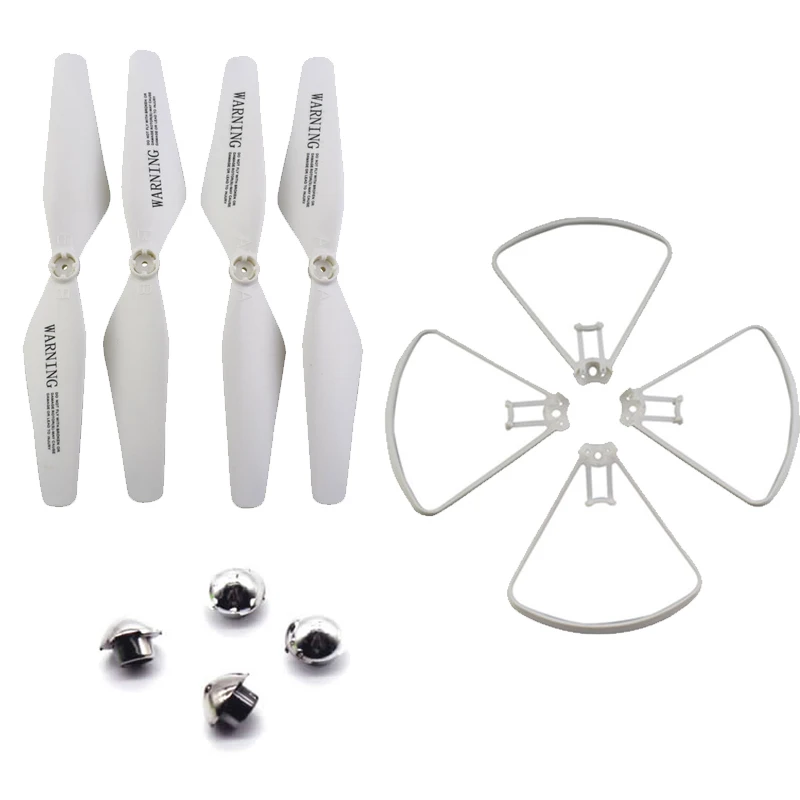 

12PCS RC Drone Spare Parts Set Propeller Prop Main Blade Protection Guard Frame Blade Cover Plating Object Accessory for Syma Z3