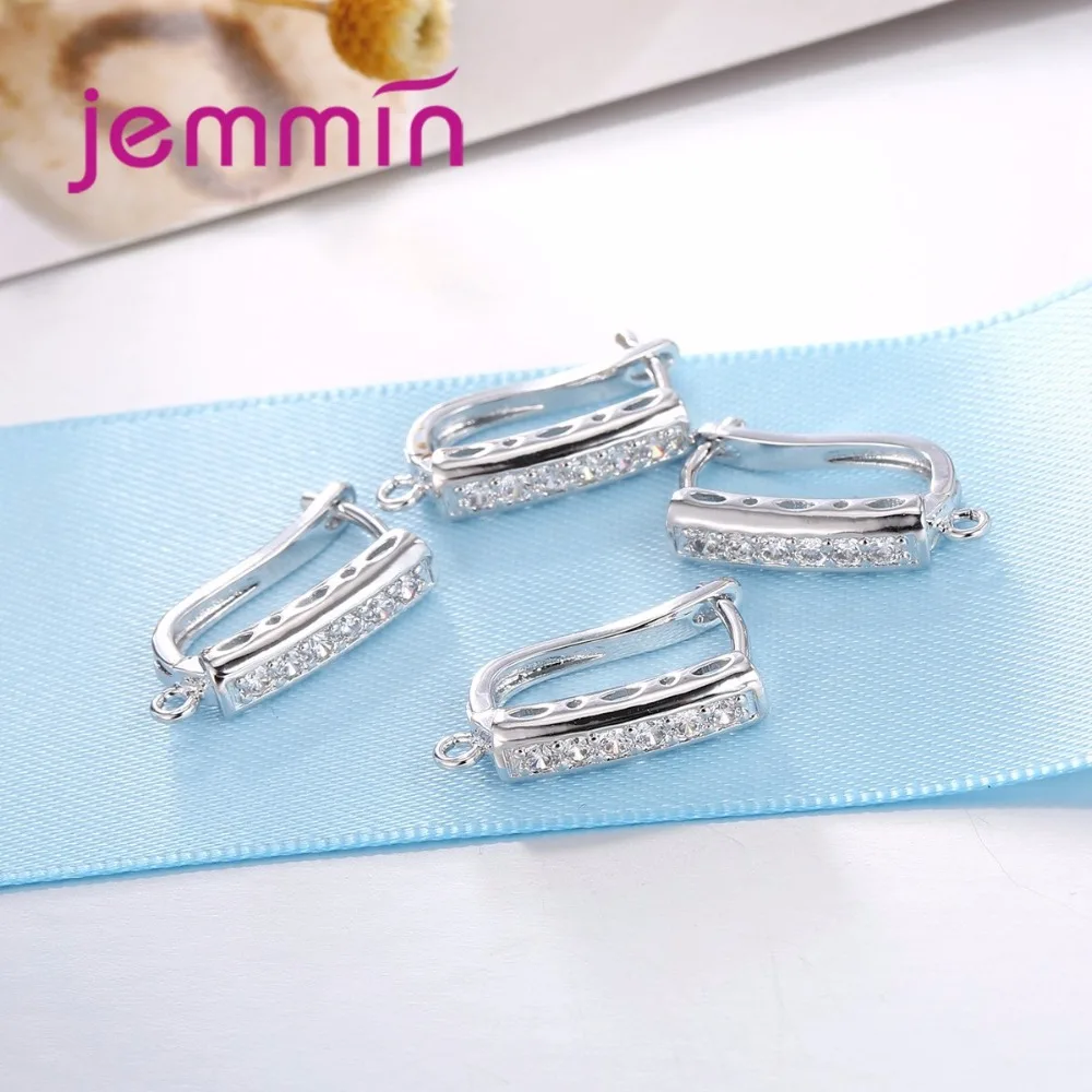 New Fashion 925 Sterling Silver DIY Hoop Earrings Fine Jewelry Accessories For Women Female Party Factory Price