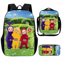 Cute Cartoon T-teletubbies Child School Backpack, Lunch Bags ,Pencil Bags ,School Bags for Boys Girls Best Gift