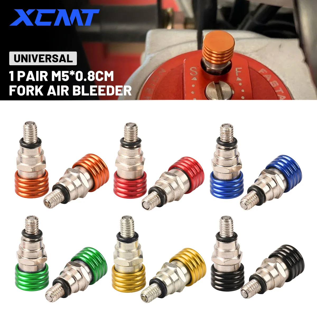 NiceCNC M5x0.8 Fork Air Bleeder Valves For Yamaha WR250F/WR450F