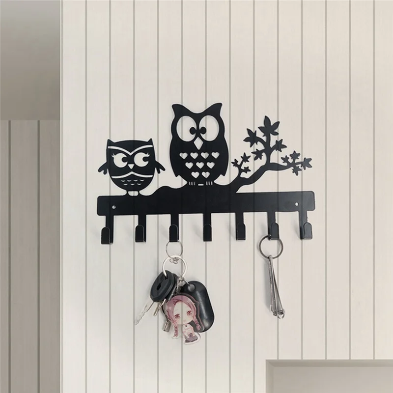 Owl Key Holder Wall No Nail Hook Home Ornament Owl Key Holder For Wall 1 Piece A 3