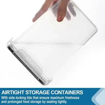 VERONES Large Tall Airtight Food Storage Containers 10 PACK Plastic Airtight Kitchen & Pantry Organization Ideal for Flour 4