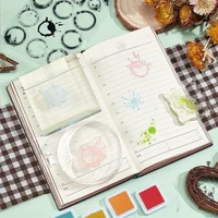 Tea Stains Clear Stamp Coffee Stains Background Spill and Splatter Rubber Stamp for Scrapbook Journal Card Making 4.3 x 6.3 Inch 6