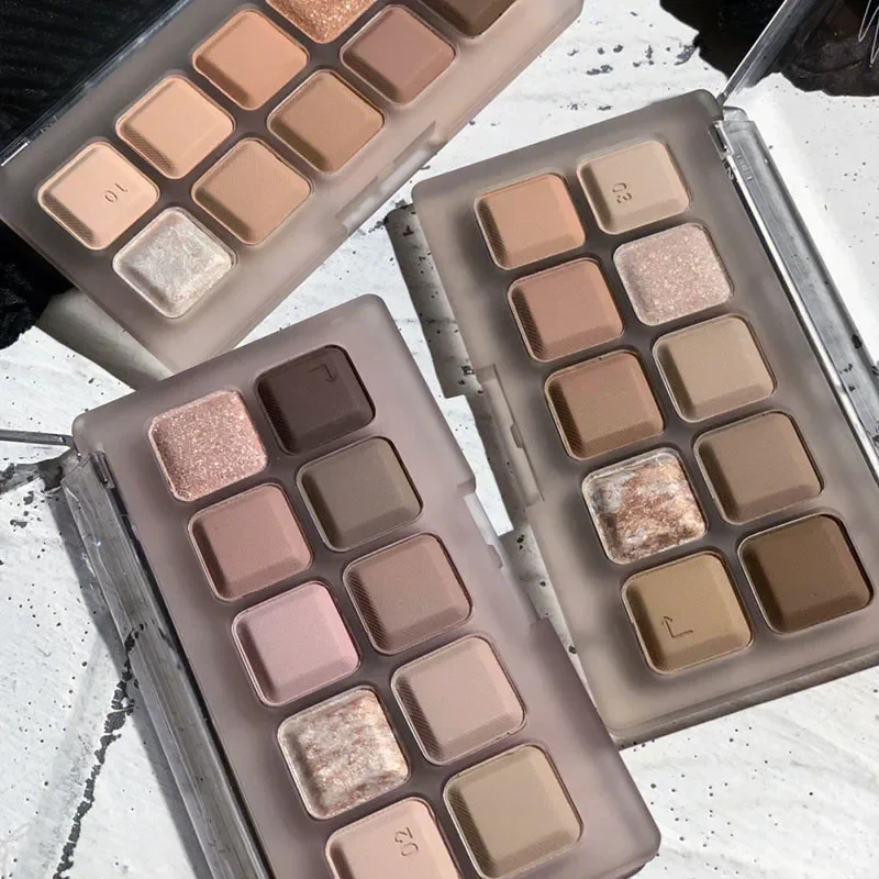 10 Colori Matte Eyeshadow Pallete Glitter Eyeshadow Long Lasting Waterproof Nude Shimmer Eye Pigments Shine Eyeshadow Makeup