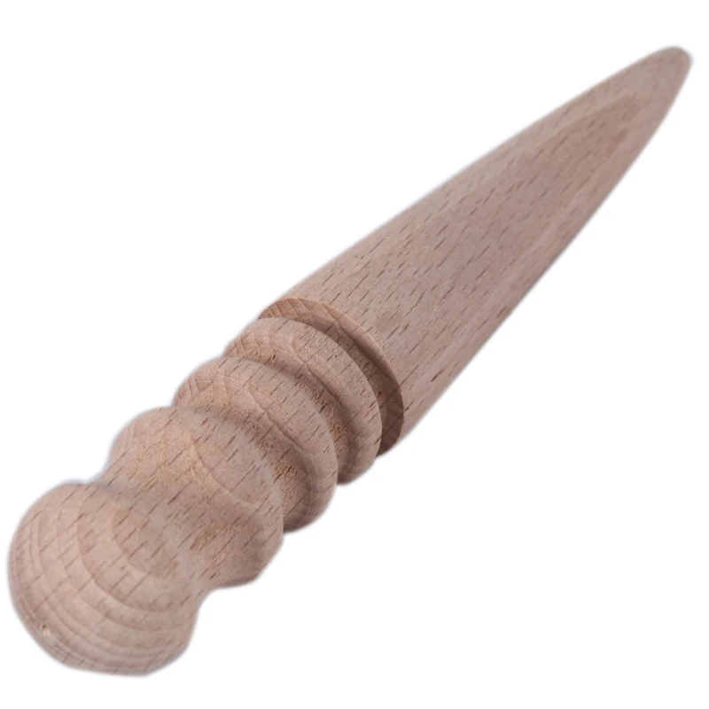 Solid wood leather polished round rod leather craft manual polished rod log DIY goods making tools