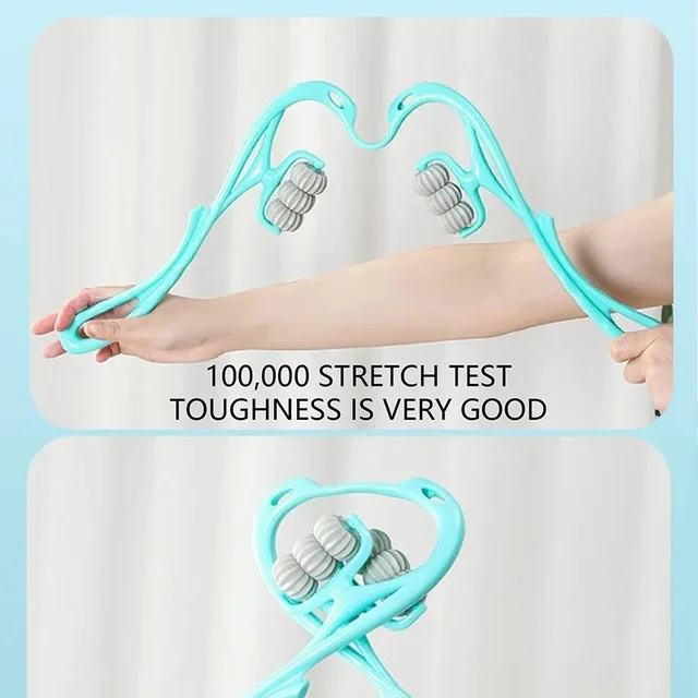 6-Wheel Cervical Spine Massage Roller Office Manual Multi-Function Relief Back Waist Shoulder Neck Clip Sports Equipment 5