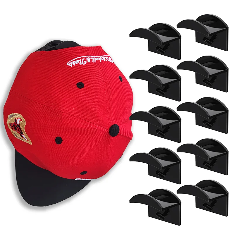 

10pcs Baseball Cap Rack Adhesive Hat Holder Rack Organizer Storage Modern Baseball Caps Hangers Rack Hanging Organizer모자걸이 rack