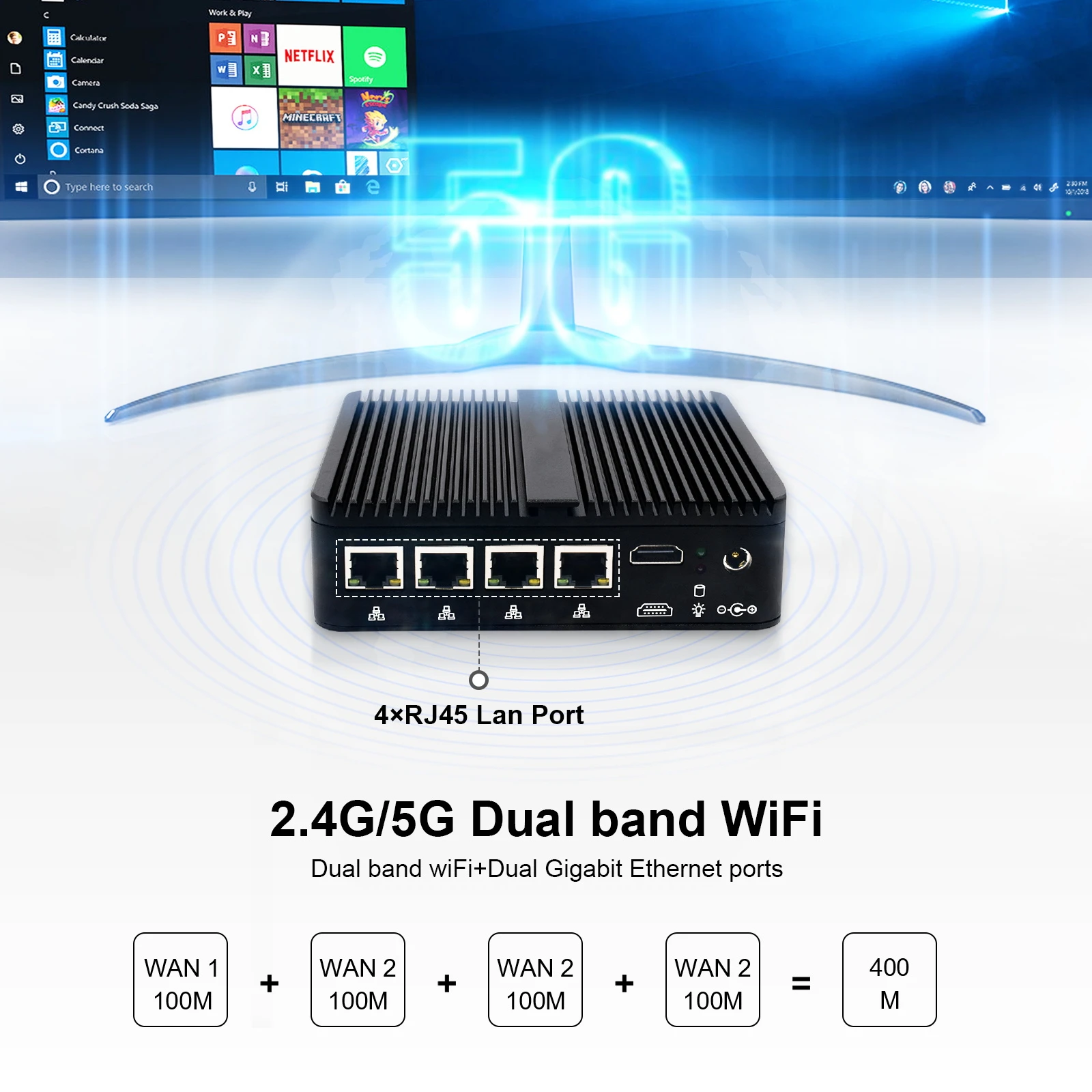 Рисунок 3 - HYSTOU 4 × RJ45 Lan брандмауэр