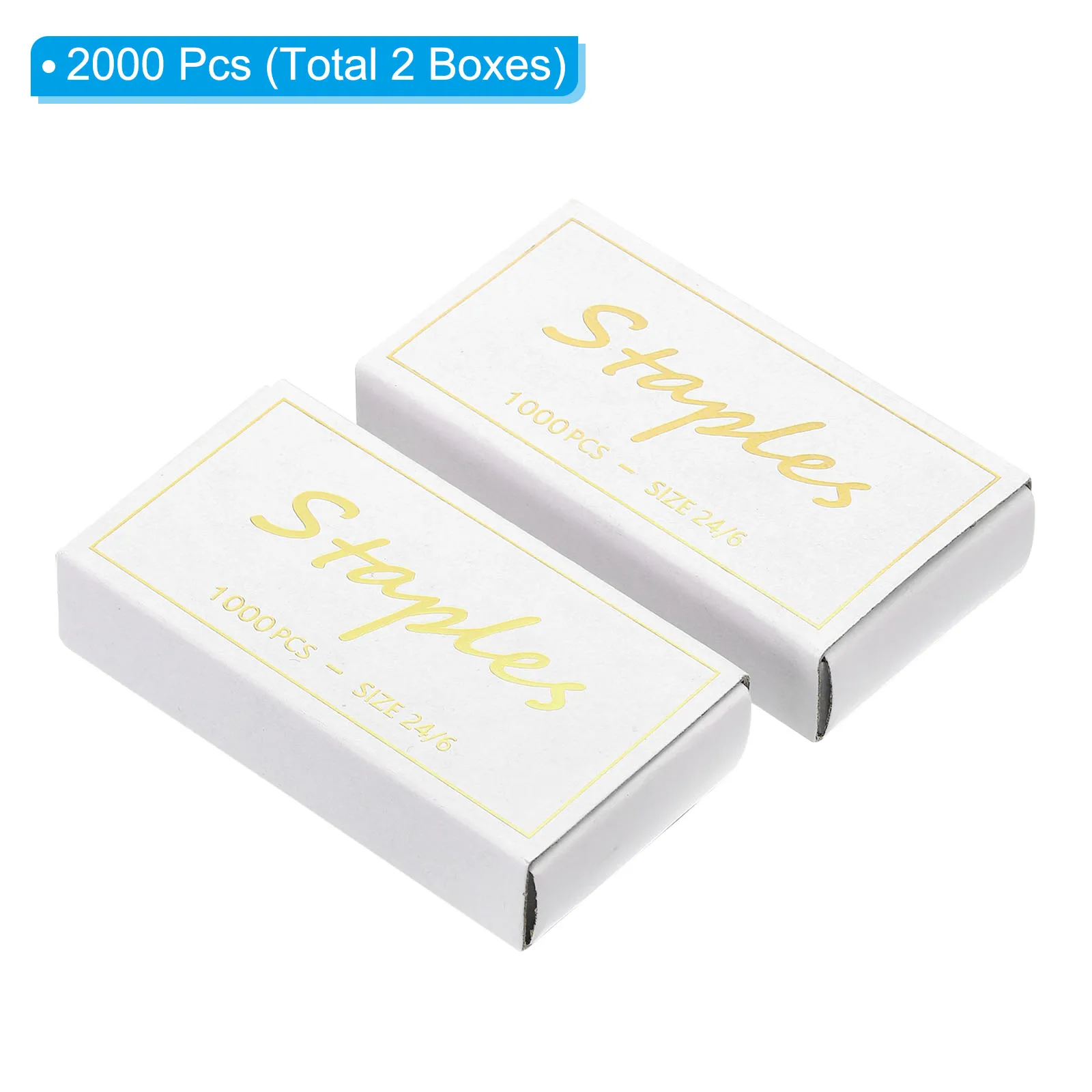 24/6 스테이플 2000Pcs 50/스트립 로즈 골드 표준 크기 잼 무료 샤프 치즐 포인트 스테이플러 리필 데스크탑 스테이플러 액세서리