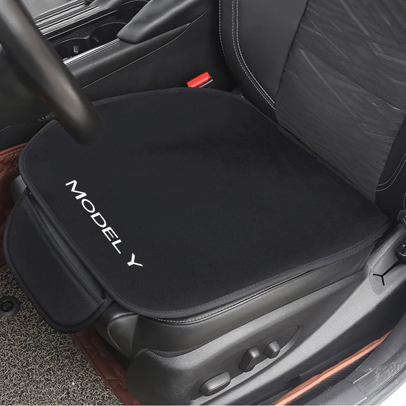 Car Seat Cushion Non-Slip Cover Ice silk Velvet Plush For Tesla