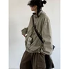 Stand-up Collar Jacket Men Women Chinese Retro Solid Color Loose Coat Autumn Casual Loose Simple Jacket Unisex Streetwear 2024 3