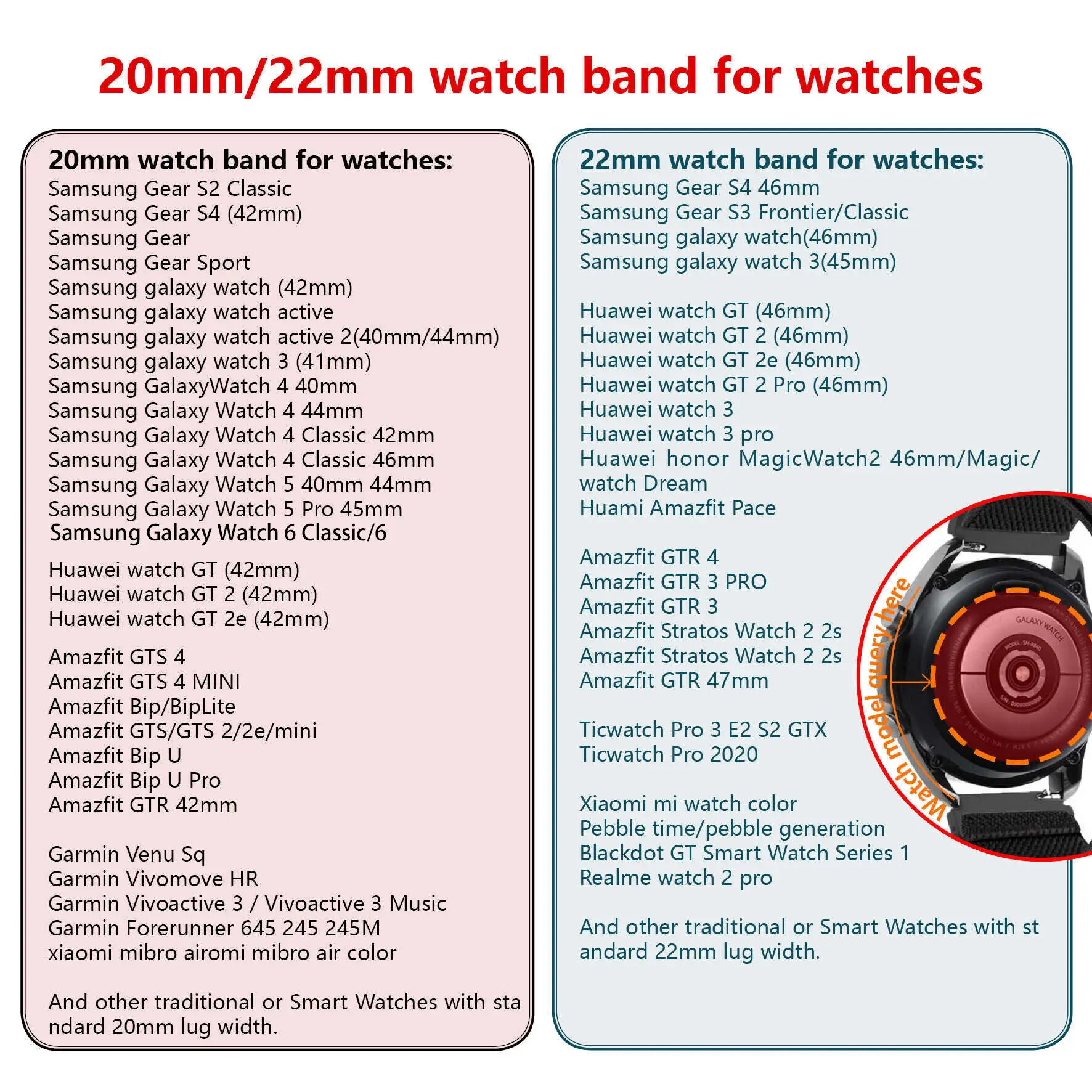 Silicone Sports Watch Strap - 20mm/22mm Band