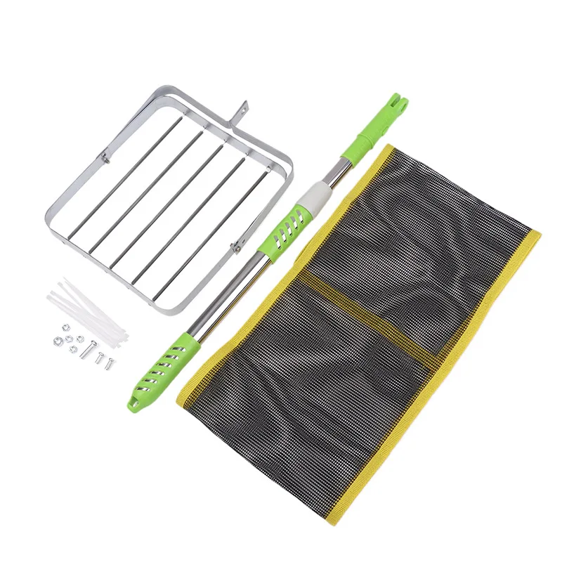 Telescopic Table Tennis Training Spring Net Ball Picker with Adjustable 180 Degree Direction Stainless Steel Ball Picking Basket