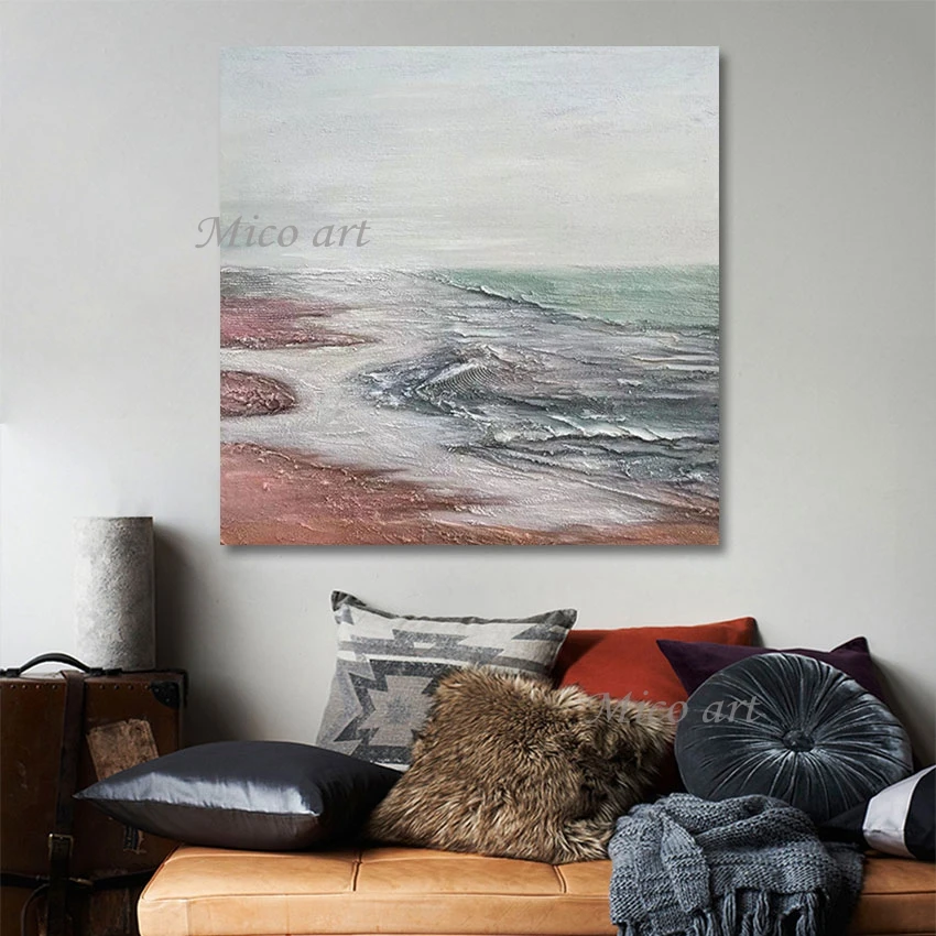 

Seaside Beautiful Scenery Wall Painting Canvas Picture Abstract Frameless Artwork Modern European Art Kids Room Decoration