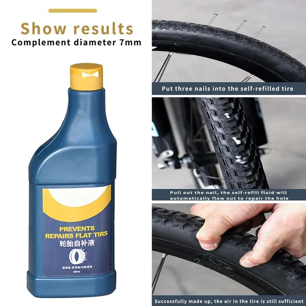 

400ml Bicycle Motorcycle Tire Self-rehydration Effective Fast Mountain Bike Tire Repair Fluid Tire Sealant Sealing Machine