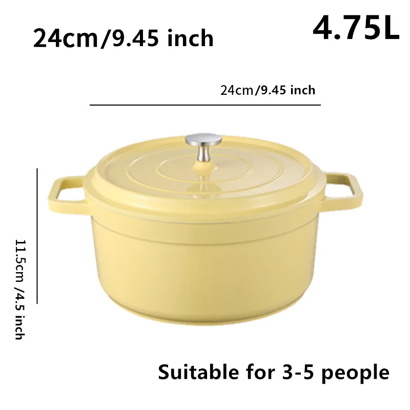 18Qt Non Stick Heavy Gauge Aluminum Dutch Oven Casserole Pot Glass Lid –  Kitchen & Restaurant Supplies