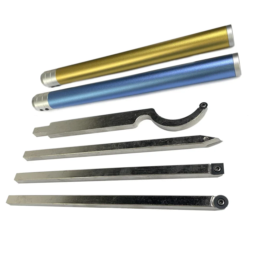 NEW Upgrade Carbide Tipped Wood Turning Tools Set Lathe Rougher Finisher Swan Neck Hollowing Tools for Woodturning