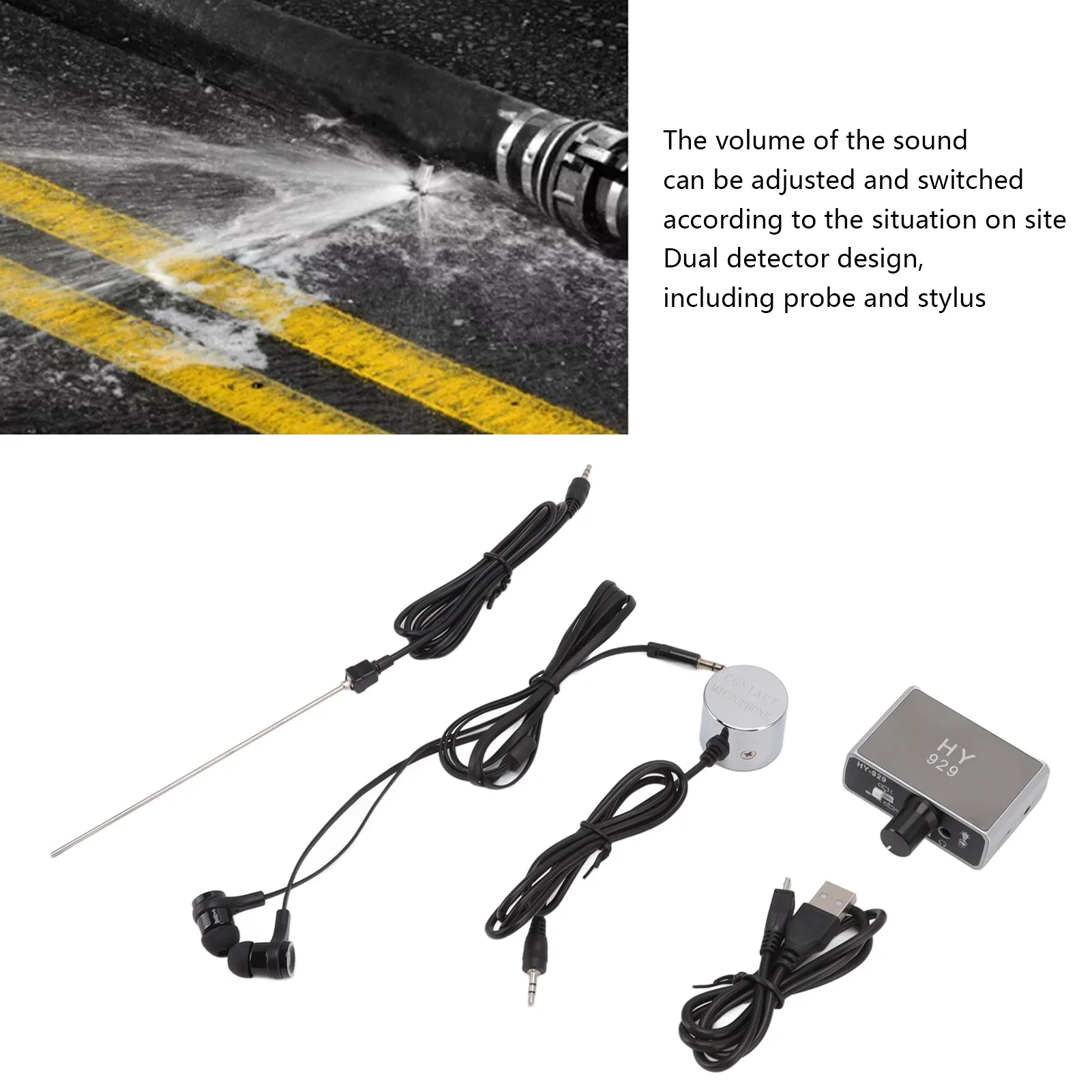 ZK30 HY 929 Water Pipe Leakage Detector Water Pipeline Leak Detector Plumbing Engineering Leak Detection Device