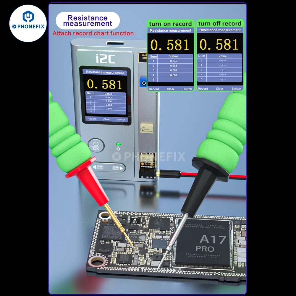 Programador i2C i6S PCB, placa pequeña de medición para teléfono móvil, Chips de placa base, resistencia de voltaje, reparación de detección de valor