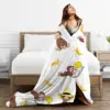 George The Curious Monkey Blanket Banana Cartoon Travel Flannel Throw Blanket Soft Durable Couch Bed Custom Bedspread Gift 5