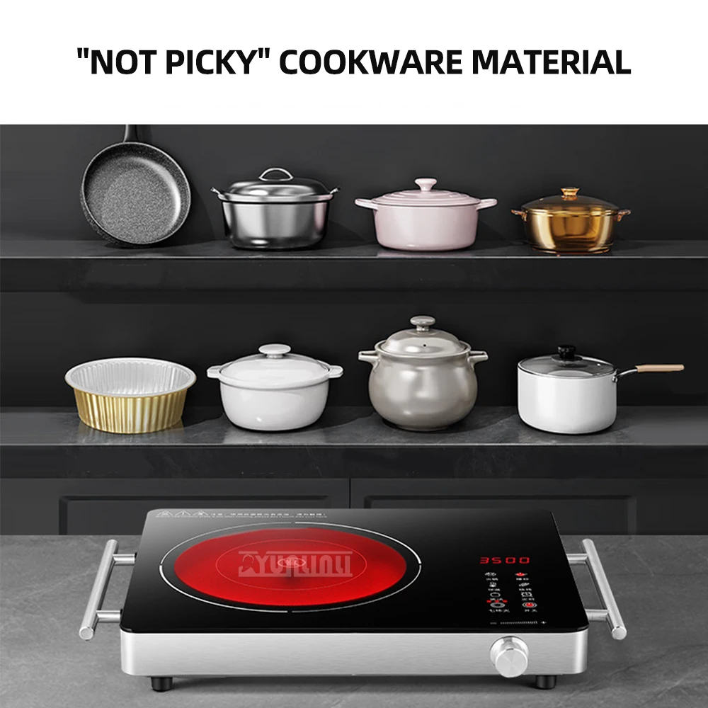 3500W High Power Electric Ceramic Cooker Intelligent Cooktop Infrare Heating Furnace Estufa De Inducci&oacute;n