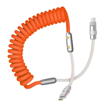 1.8M PD 60W Fast Charging Spring USB C to Type C Cable For 15 Pro Max Samsung Xiaomi Huawei Phone Charger Type-C Cables 8