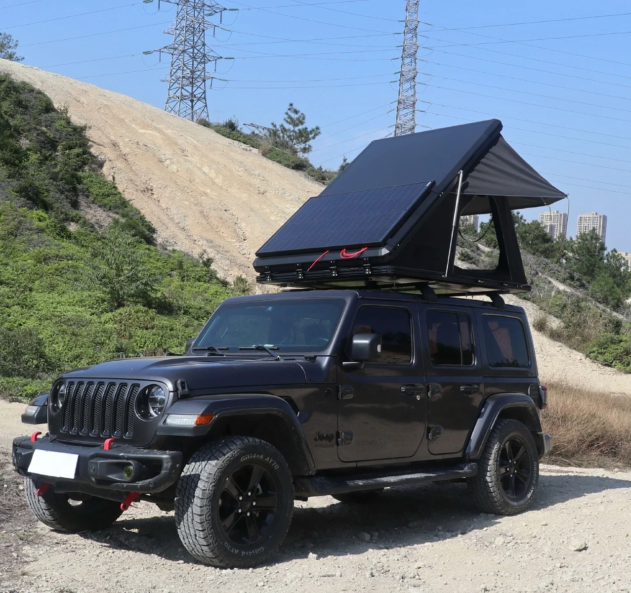 In Stock RTS Aluminium Rooftop Pop Up Tent For Car, 3-4 Person Truck Aluminum Hard Shell Roof Top