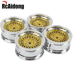 RcAidong – jantes de moyeu de roues en plastique pour Tamiya TT01 TT02 1/10 RC, 4 pièces, pièces de mise à niveau de pneus de voiture de tourisme à dérive sur route 