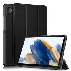 Ultra Slim Shockproof PU Leather Tablet Case - 8.7 - Inch Protective Cover (Black)
